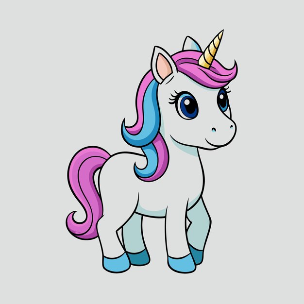 Unicorn vektör illüstrasyon