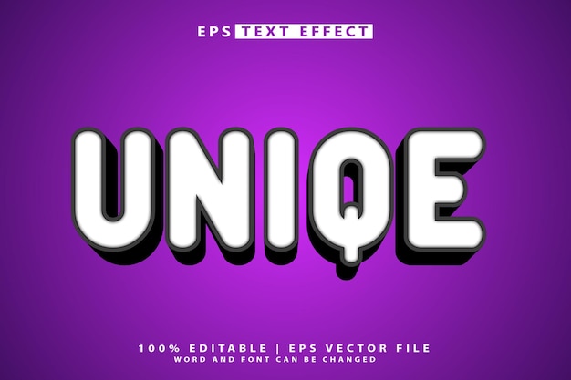 Uniqe editable text effect