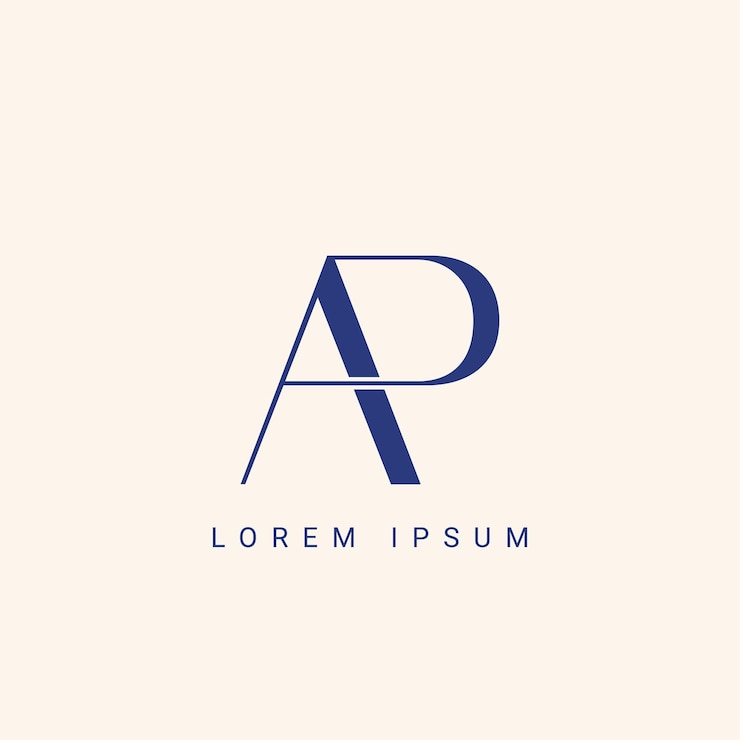 Vektör unique letter ap logo company and icon business shaped butterfly vector illustration