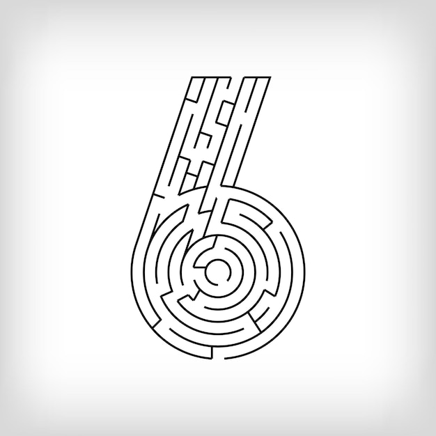 unique linear number 6 maze puzzle the most confusing gaming activity