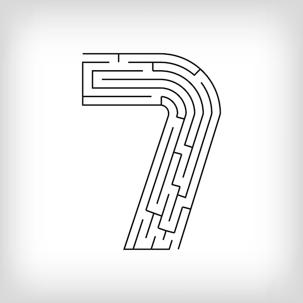 unique linear number 7 maze puzzle the most confusing gaming activity