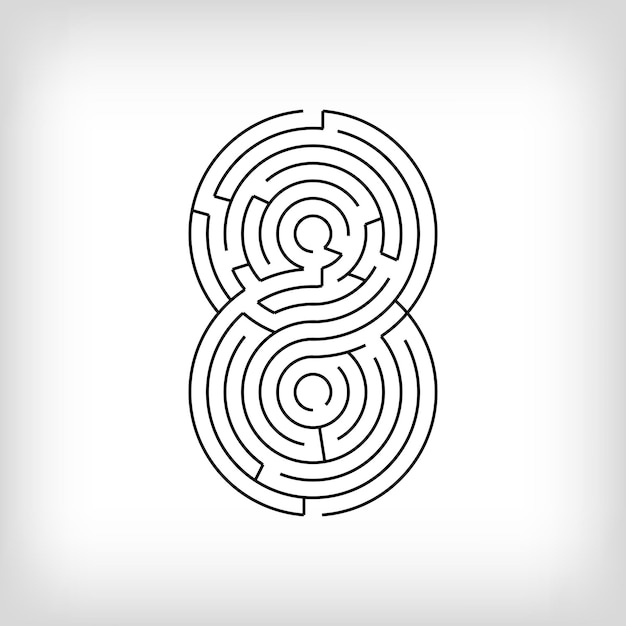 unique linear number 8 maze puzzle the most confusing gaming activity