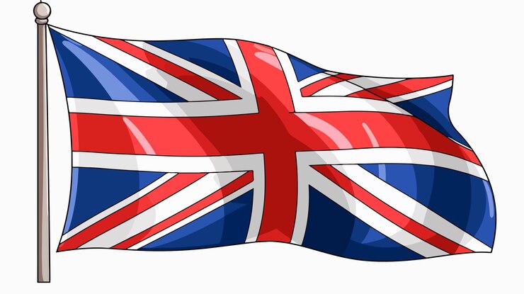 United Kingdom Flag Drawing Style Isolated Vector