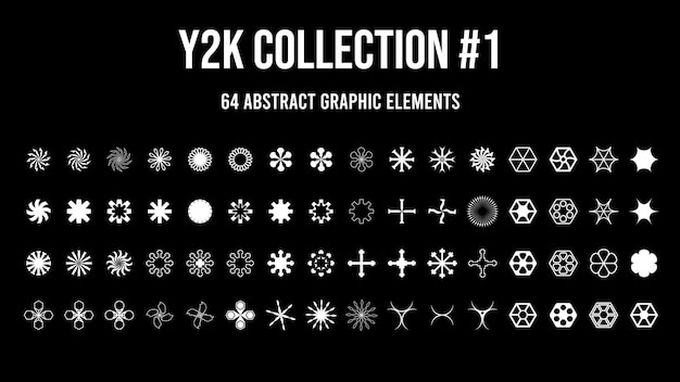 Universal trendy geometric linear shapes set
