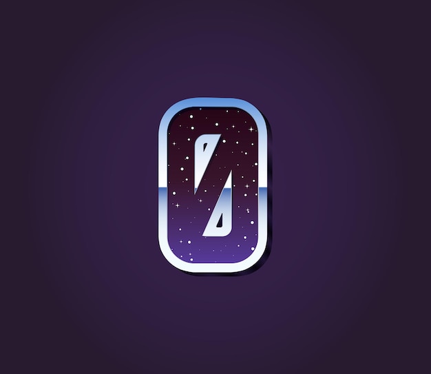 Universe 80s Retro Sci-Fi Font Digit Number Vector