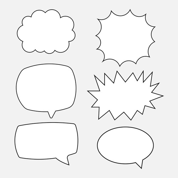 unleash your imagination captivating vector illustration of blank speech bubbles