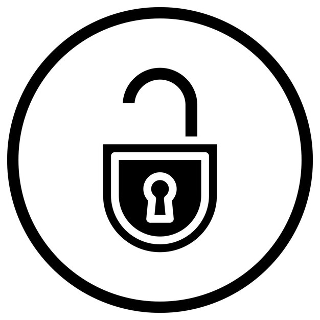 Unlock Vector Icon Design Illustration