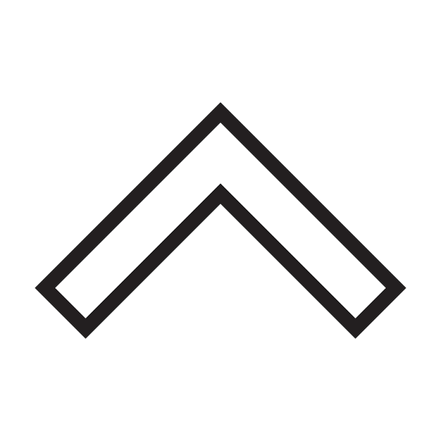 up arrow on white background