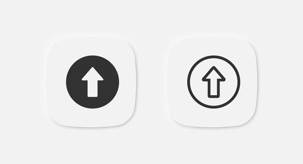 Update icon Arrow up sign Upgrade symbol Top direction icons Vector isolated sign