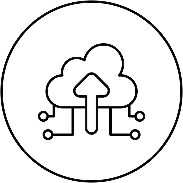 Upload File on Cloud icon vector image Can be used for Work from Home