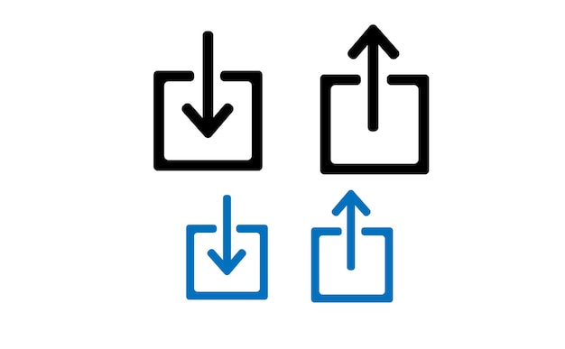 Upload icon Arrow up down signs