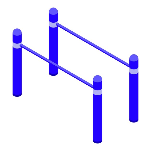 Urban bars icon isometric vector Street workout Muscle training