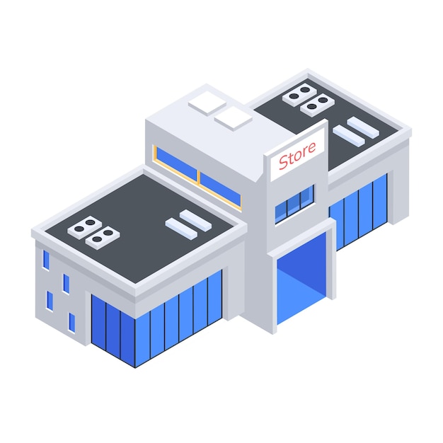 urban buildings isometric