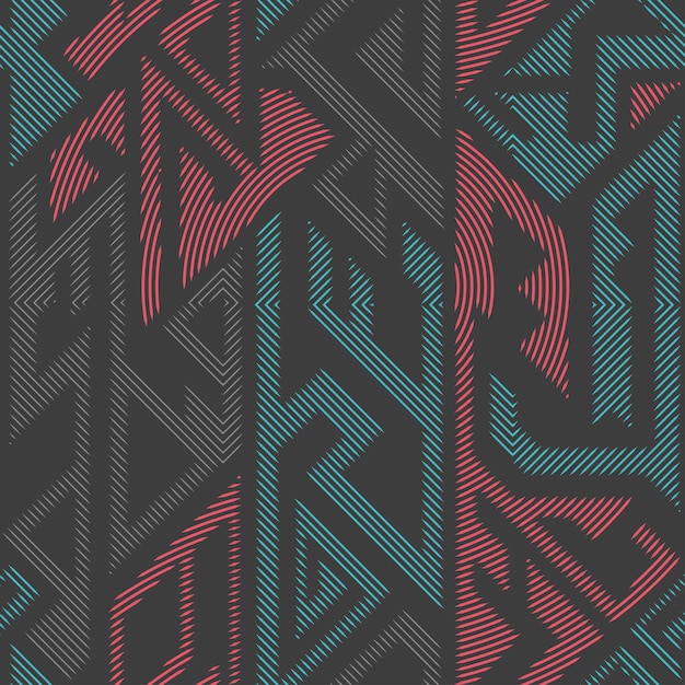 Urban color geometric seamless pattern vector eps 10