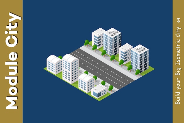 Urban Isometric skyscraper