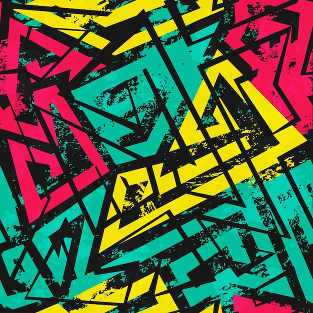 Urban spiral seamless pattern with grunge effect