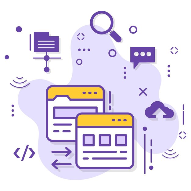 URL Forwarding Concept Website Cloaking Sign, 301 Moved permanently or Server Redirect Vector Design