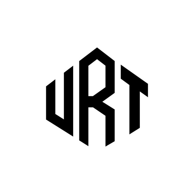 URT letter logo design with polygon shape URT polygon and cube shape logo design URT hexagon vector logo template white and black colors URT monogram business and real estate logo