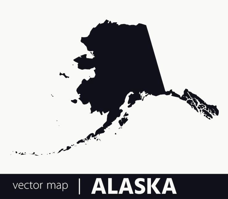 Vektör us states map state of alaska vector map you can use it for any needs