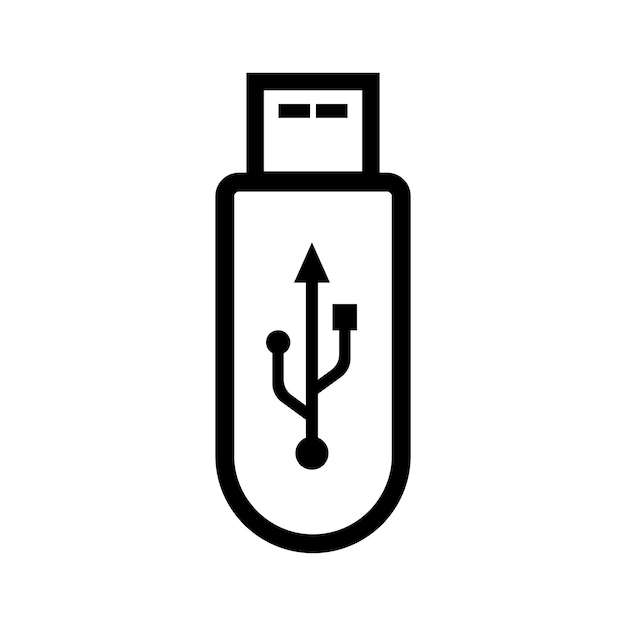 USB-logo for dataoverførsel