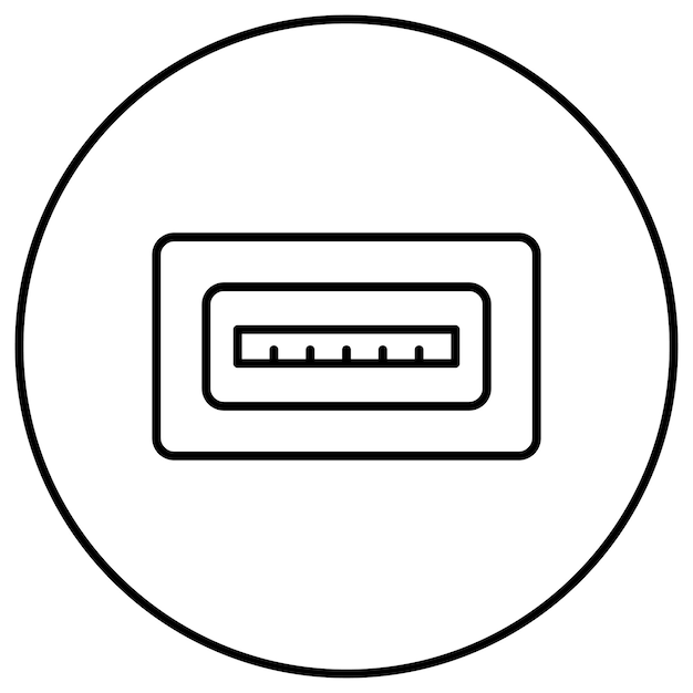 USB port icon vector image Can be used for Computer and Hardware