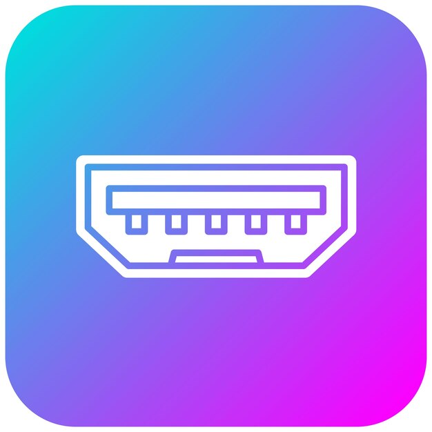 USB port vector icon Can be used for Computer and Hardware iconset