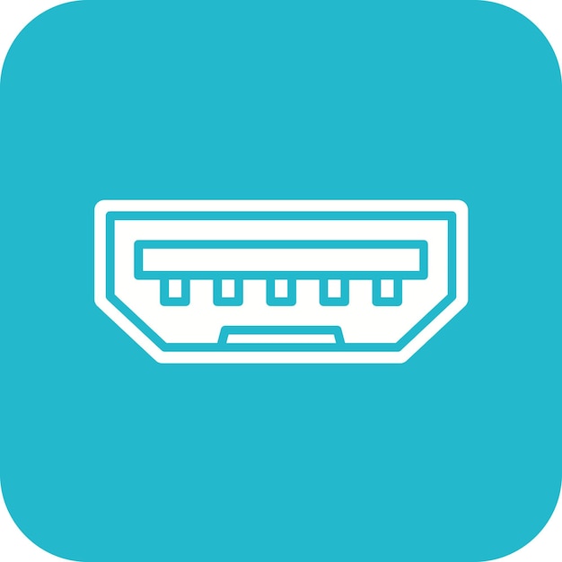 USB port vector icon Can be used for Computer and Hardware iconset