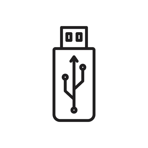 Usb stick icon Simple thin outline