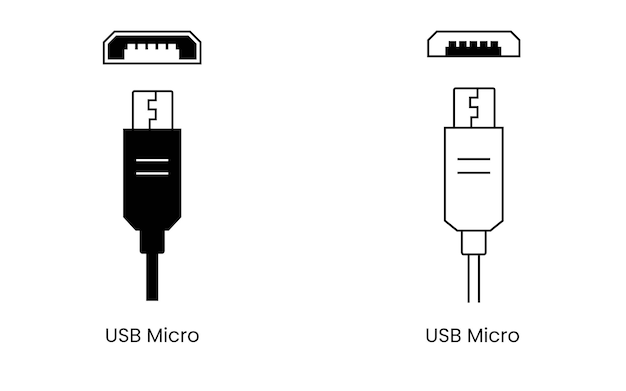 usb type a standard connector vector icon for computer peripherals and flash drives