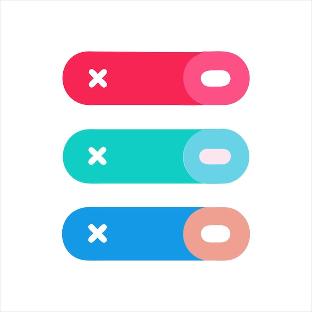use interface icon set buttons sliders and web elements for modern UI UX design