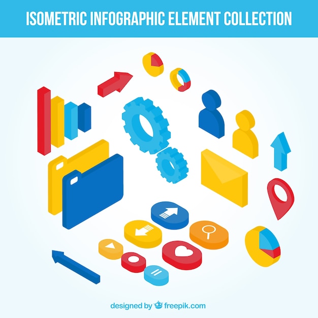 Useful infographic elements in isometric design