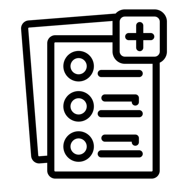 user adding new item to checklist icon with plus sign