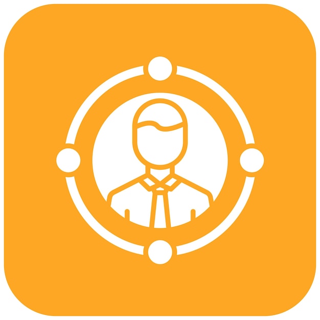 user centered icon vector image can be used for project management