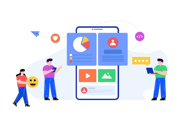Vektör user experience flat illustration friendliness of user