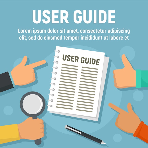 User guide paper template, flat style