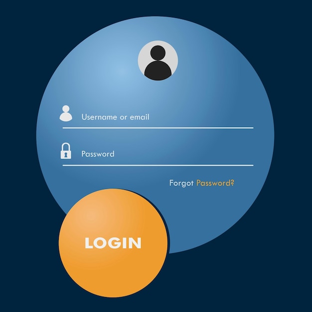 User interface for the login