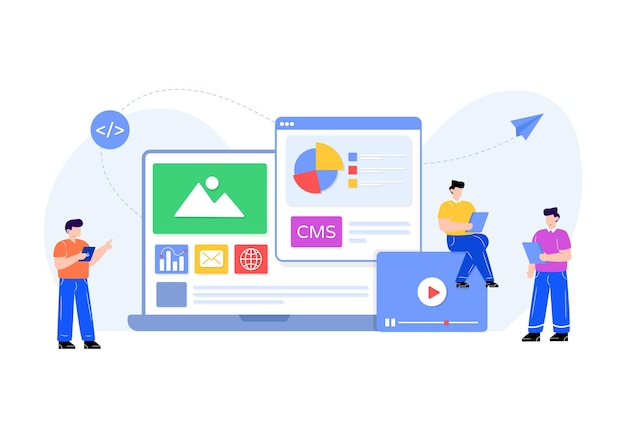 User interface in flat illustration editable vector