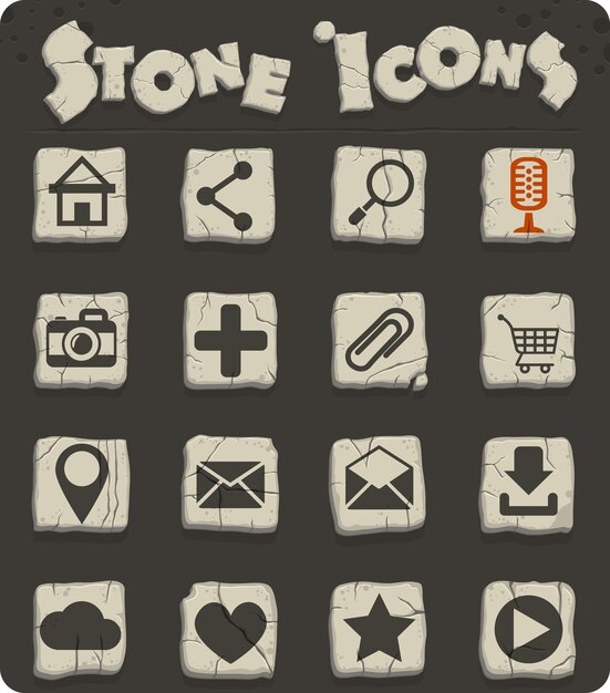 User interface web icons for user interface design