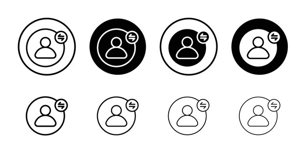 User switch icon Vector logo outline