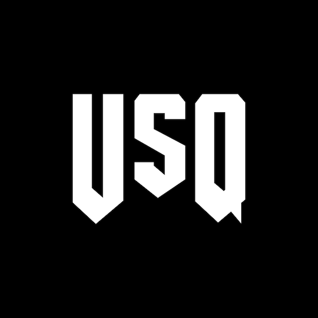 USQ letter logo design for technology company USQ logo design black and white color combination USQ logo USQ vector USQ design USQ icon USQ alphabet USQ typography logo design