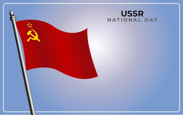 USSR national flag isolated on gradient color background