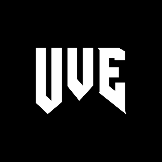UVE letter logo design for technology company UVE logo design black and white color combination UVE logo UVE vector UVE design UVE icon UVE alphabet UVE typography logo design