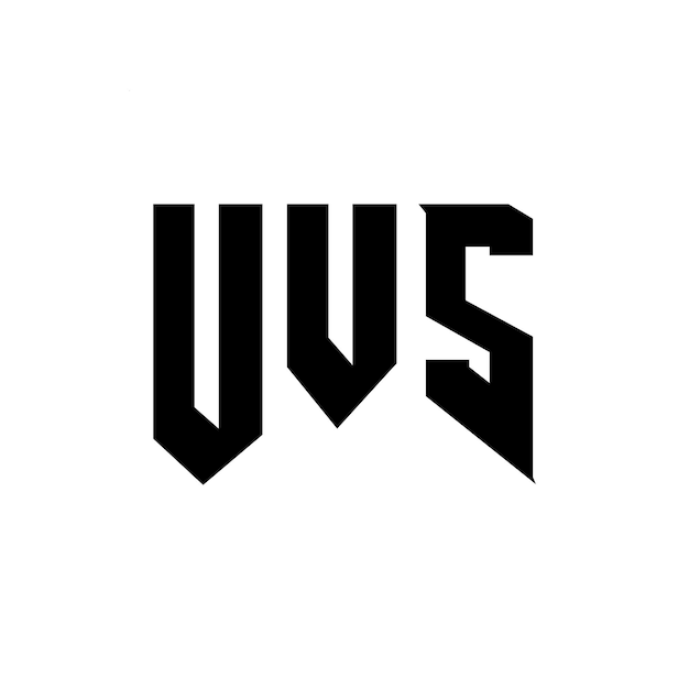 UVS letter logo design for technology company UVS logo design black and white color combination UVS logo UVS vector UVS design UVS icon UVS alphabet UVS typography logo design