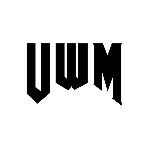 UWM bokstavslogotypdesign för teknikföretag UWM logotypdesign svartvit färgkombination UWM logotyp UWM vektor UWM design UWM ikon UWM alfabet UWM typografi logotypdesign