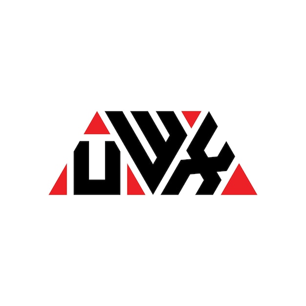 UWX triangle letter logo design with triangle shape UWX triangle logo design monogram UWX triangle vector logo template with red color UWX triangular logo Simple Elegant and Luxurious Logo UWX