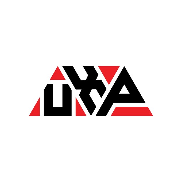UXP triangle letter logo design with triangle shape UXP triangle logo design monogram UXP triangle vector logo template with red color UXP triangular logo Simple Elegant and Luxurious Logo UXP