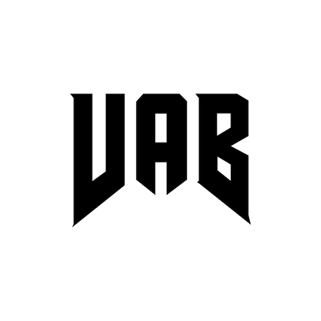 VAB letter logo design for technology company VAB logo design black and white color combination VAB logo VAB vector VAB design VAB icon VAB alphabet VAB typography logo design