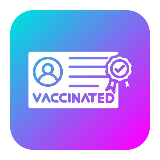 Vaccination Certificate vector icon Can be used for Vacation Planning iconset