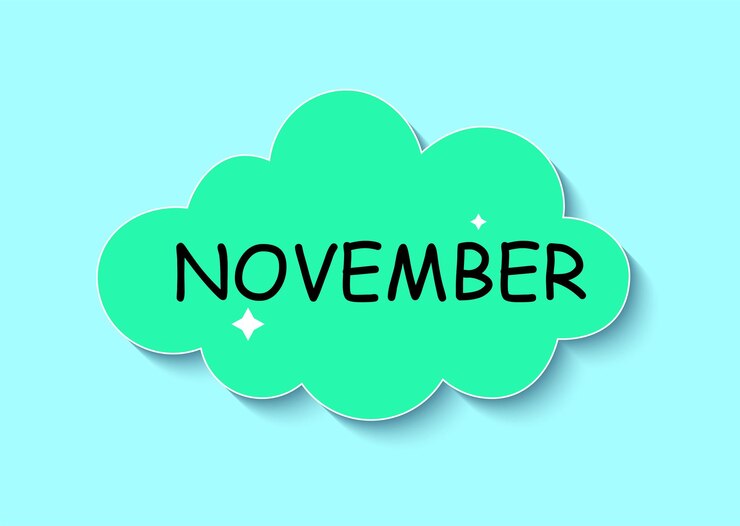 Vactor months of the year template november