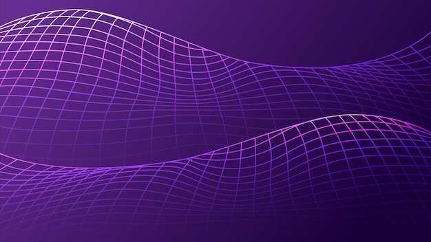 Vågigt nät på violett bakgrund. Vektorillustration